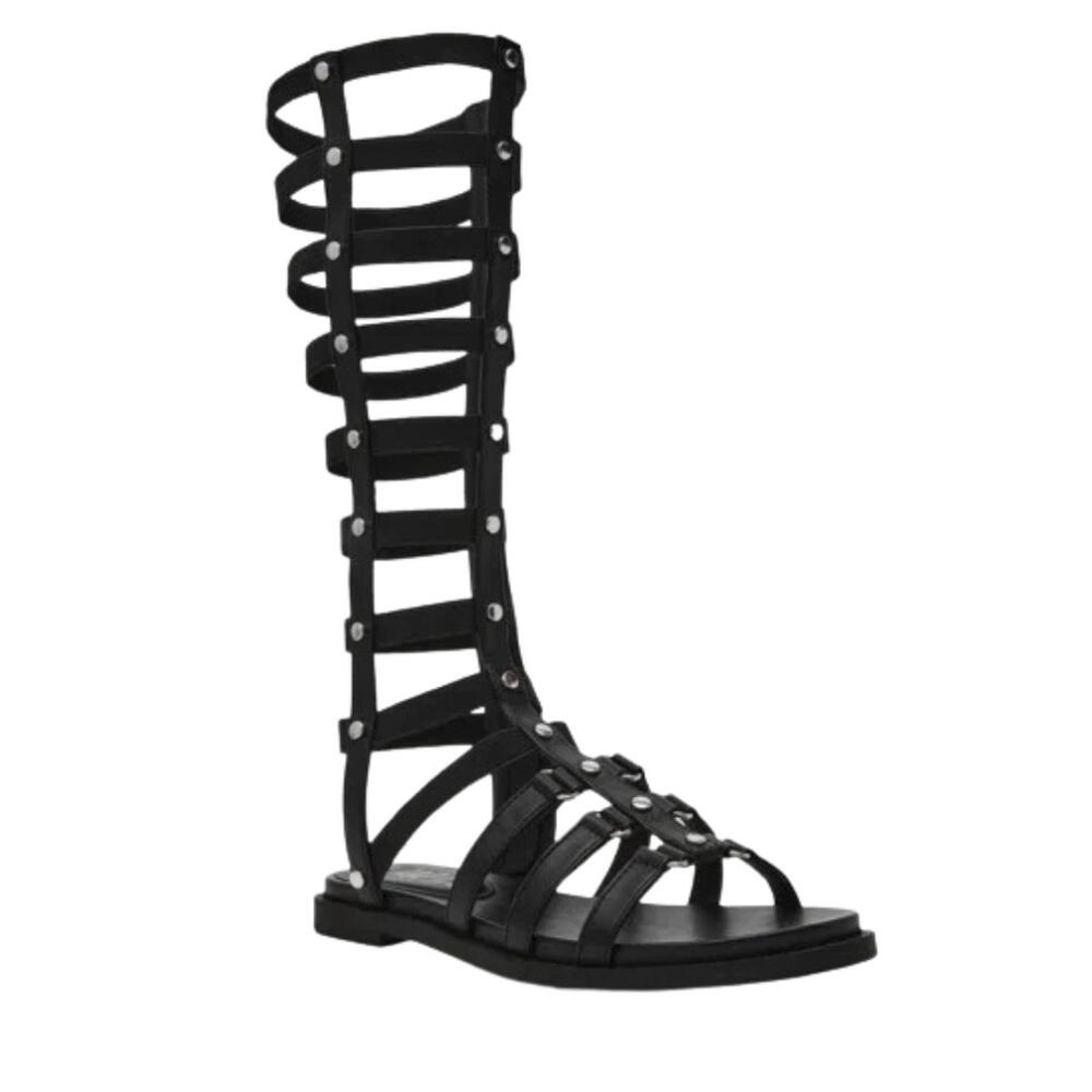 Wild Pair Women's Romikaa Sexy  Tall Black Gladiator Sandals NWT 6.5